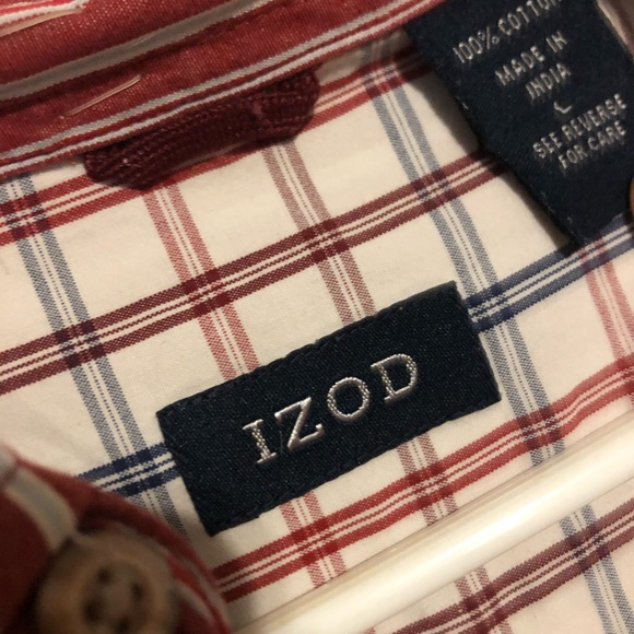 Izod red and white stripped shirt - Picture 4 of 4